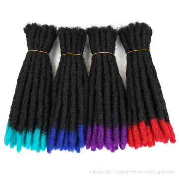 China Factory 613 Black 6 10 inch Handmade Dreadlocks Hair Extension Hip-Hop Style Synthetic Braiding Hair